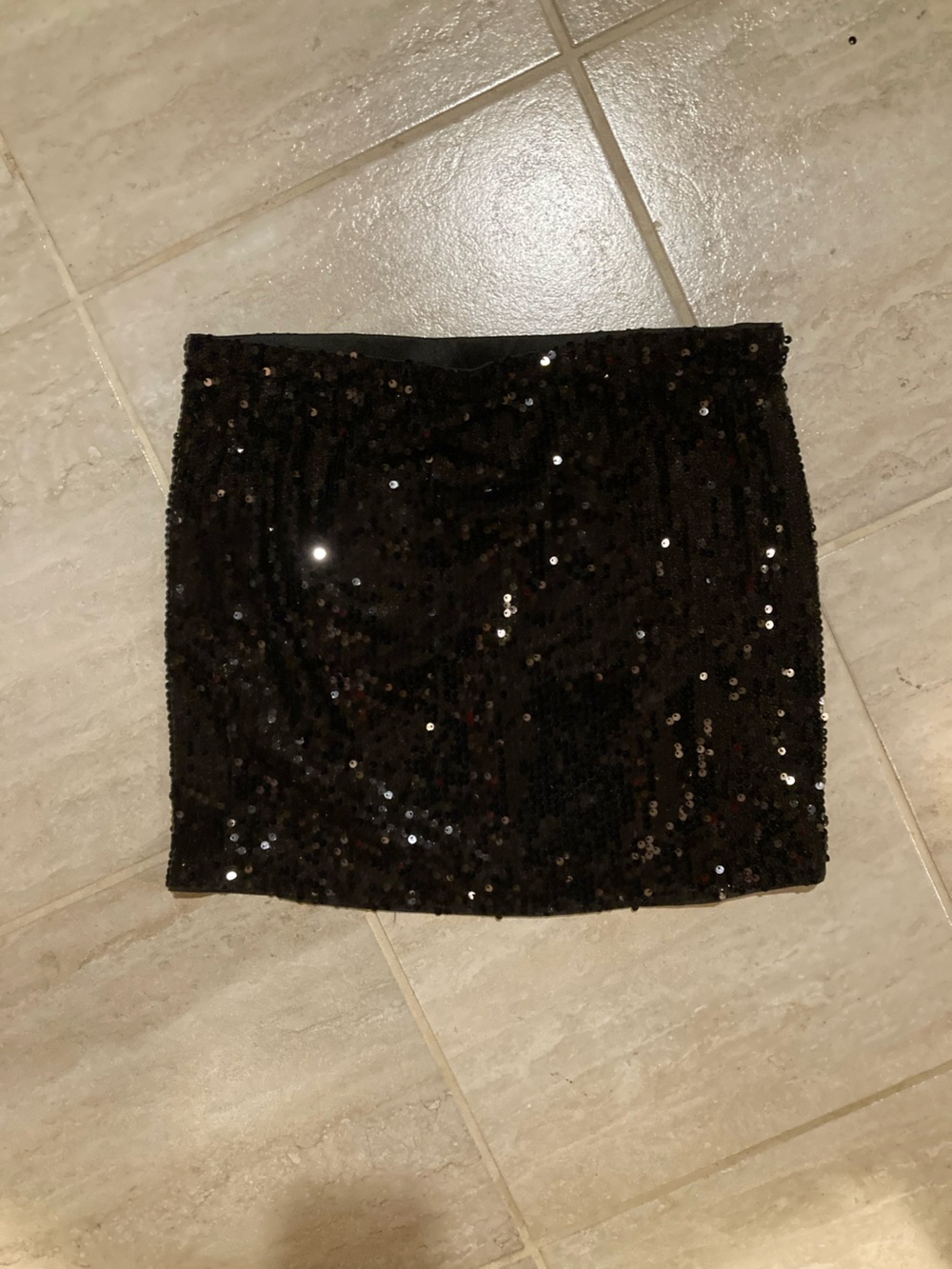 SHEIN Black Sequin Mini Skirt - Party Pencil